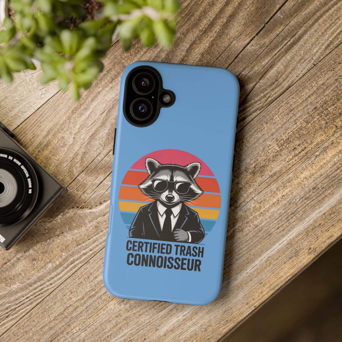 Humorous Raccoon Phone Case - Certified Trash Connoisseur