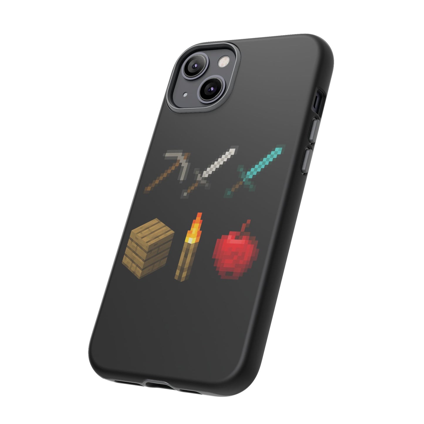 Pixel Art iPhone Case - Gaming-Inspired Tough Case for Gamers inspired by Minecraft Phone Case