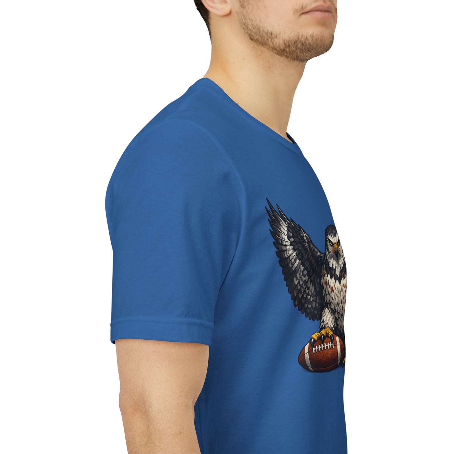 Hawk Football Shirt, Hawk Holding Football T Shirt, Hawk Mascot Tee, Football Bird Of Prey Shirt, Game Day Sports Tee, Hawk Fan Gift