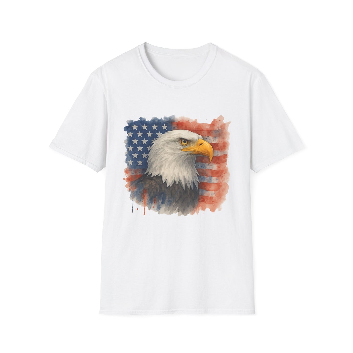 American Eagle & Flag T‑Shirt | Patriotic Graphic Tee | Bald Eagle USA Shirt | 4th of July Tee | Independence Day Apparel