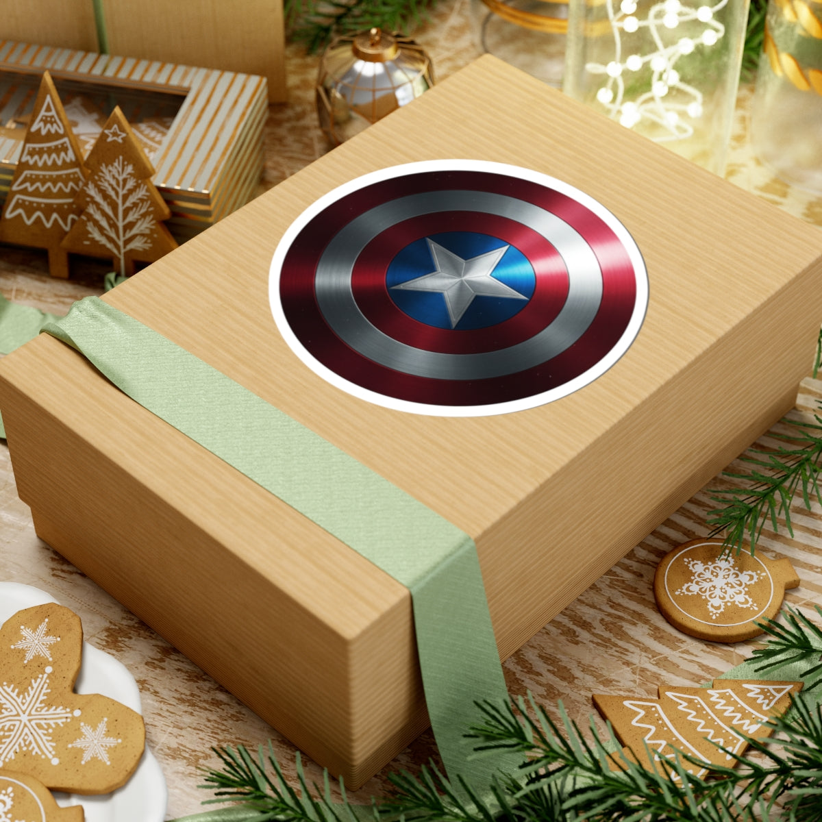 Captain America Shield Kiss-Cut Stickers - Perfect for Fans and Collectors