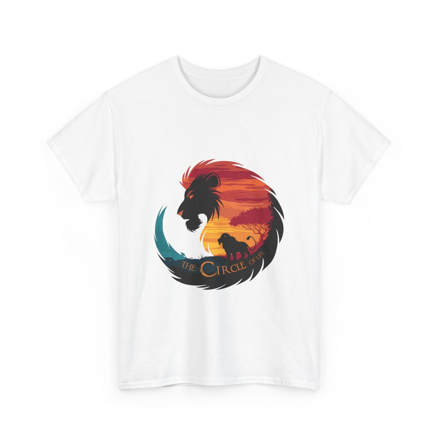 The Circle of Life Lion Shirt – Sunset Safari Wildlife Graphic Tee – Inspirational Nature T-Shirt for Animal Lovers & Adventure Fans
