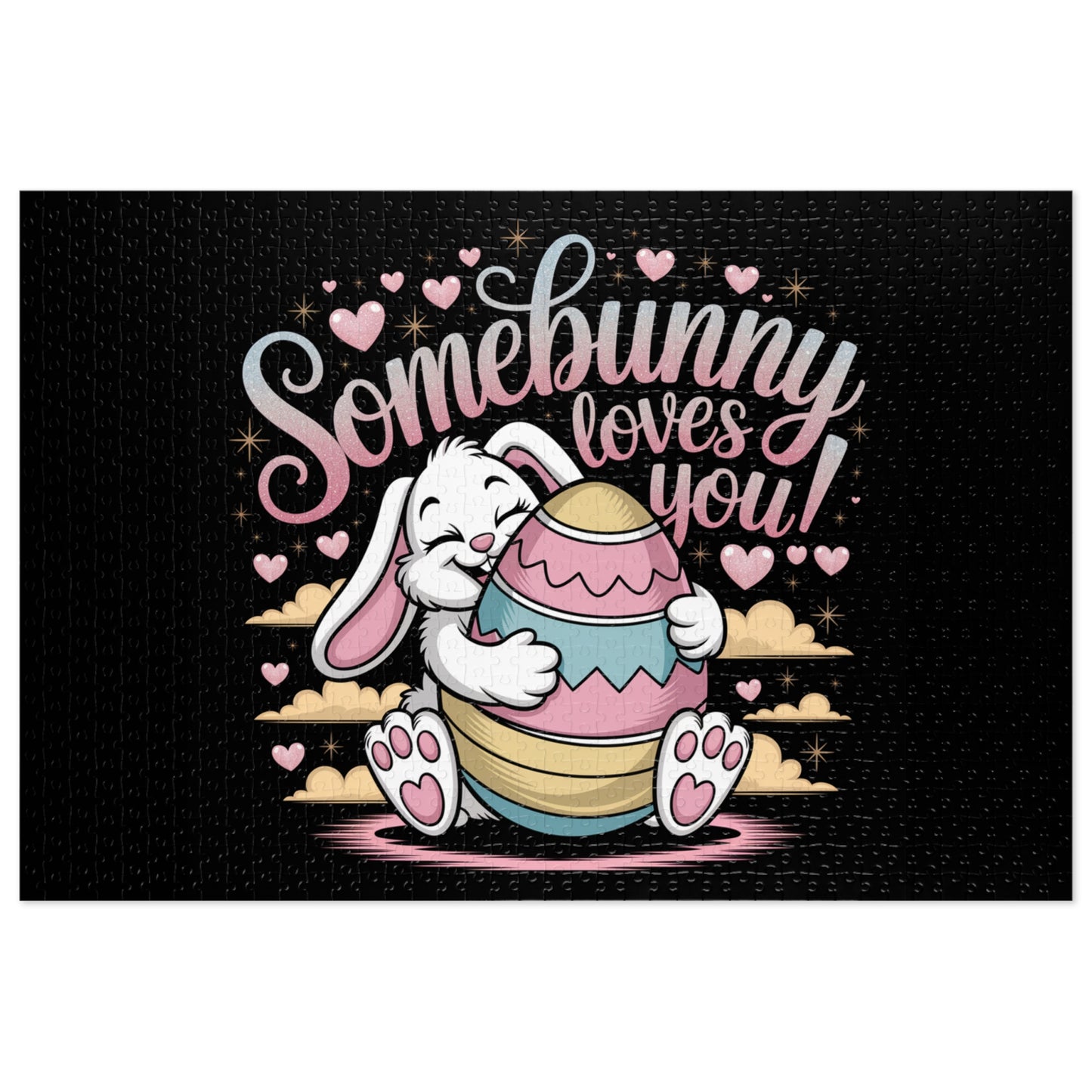 Jigsaw Puzzle Easter Bunny Somebunny Loves You Puzzle Easter Bunny Game Easter Puzzle