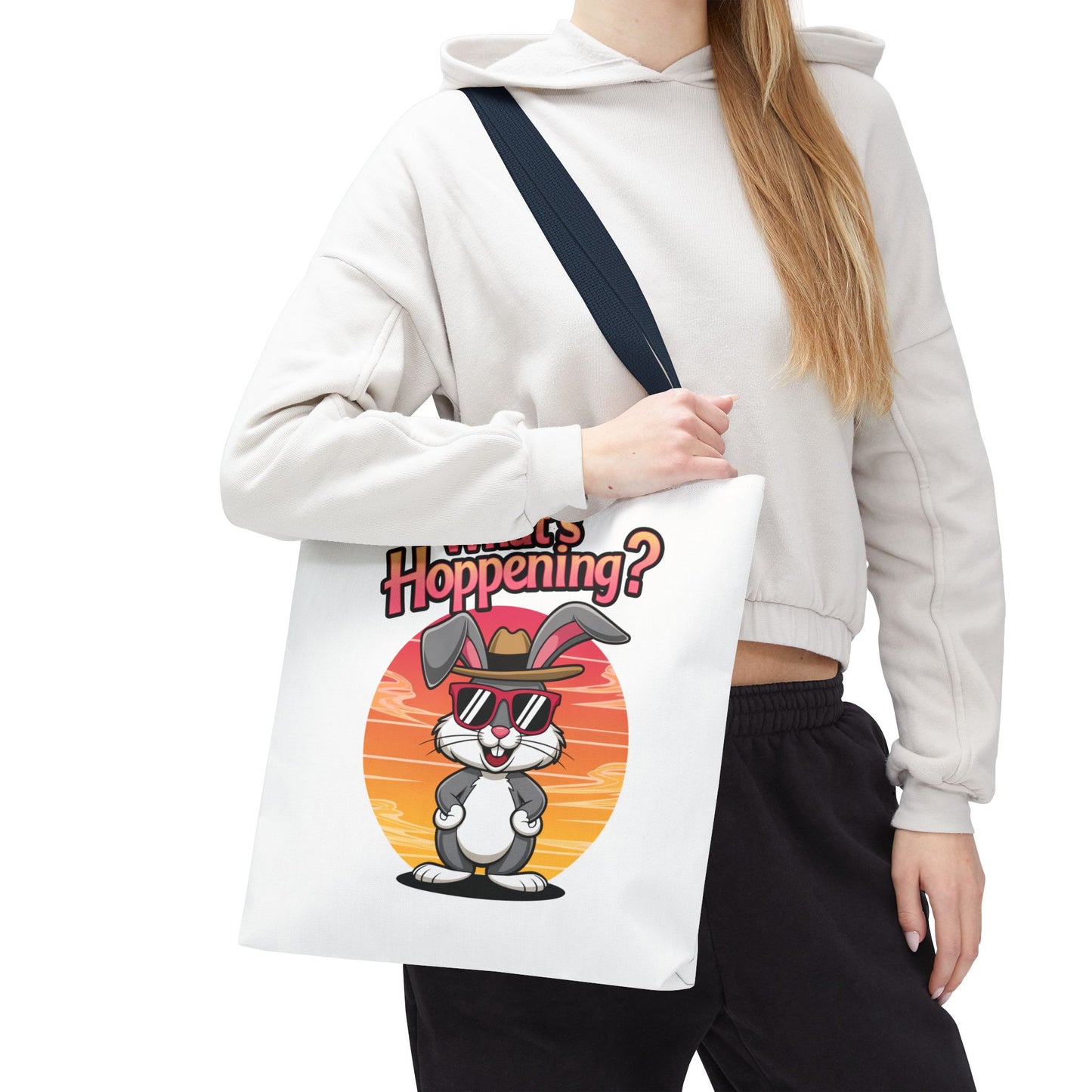 Bunny Tote Bag - 'What's Hoppening'