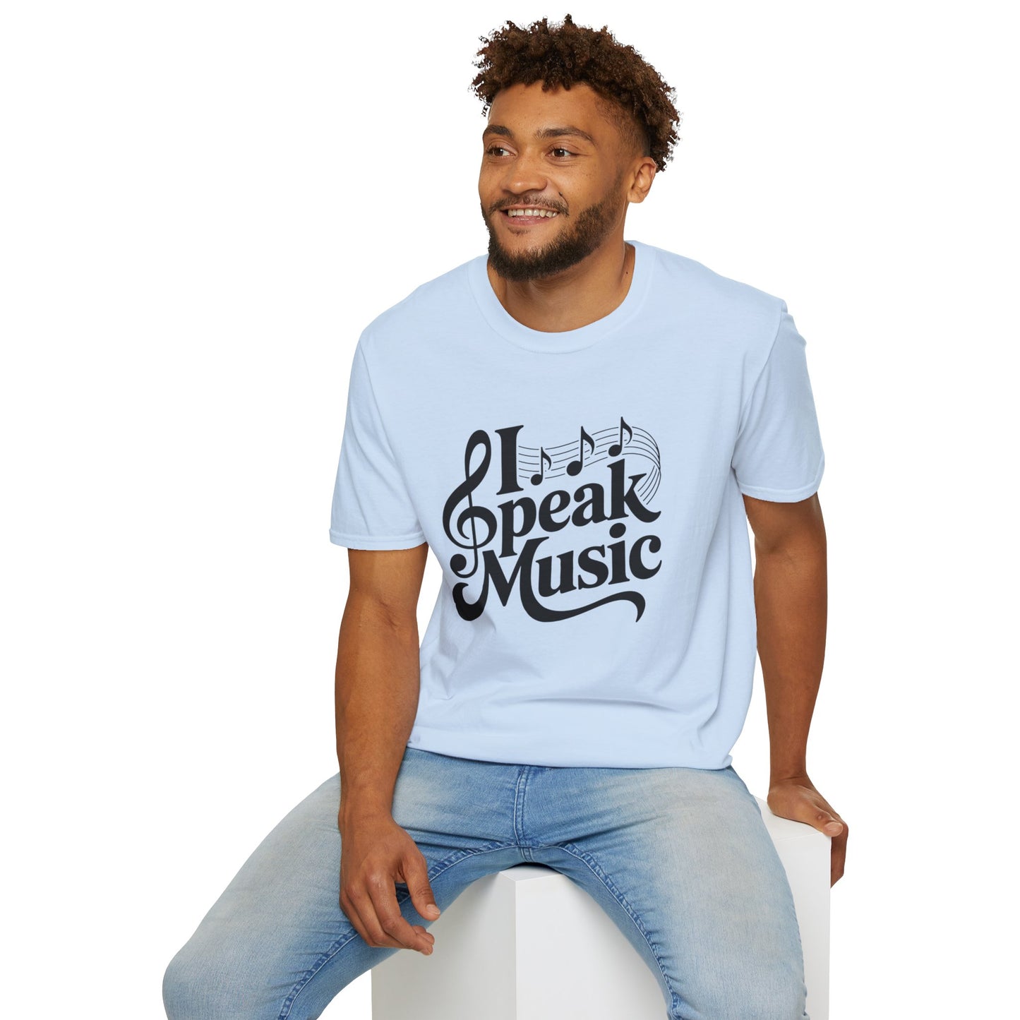 I Speak Music Shirt | Funny Music Lover T-Shirt | Gift for Musicians, Choir, Band Teachers & Music Students | Treble Clef Graphic Tee