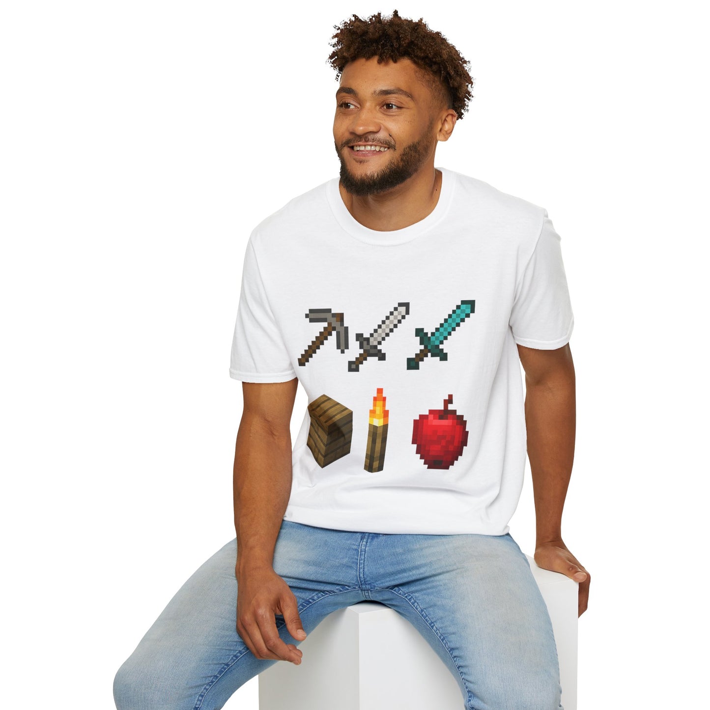 Pixel Tools & Items T-Shirt | Retro Pixel Art Gaming Tee, 8-Bit Gamer Shirt, Pixel Weapons & Supplies Top, Video Game Lover Gift Unisex