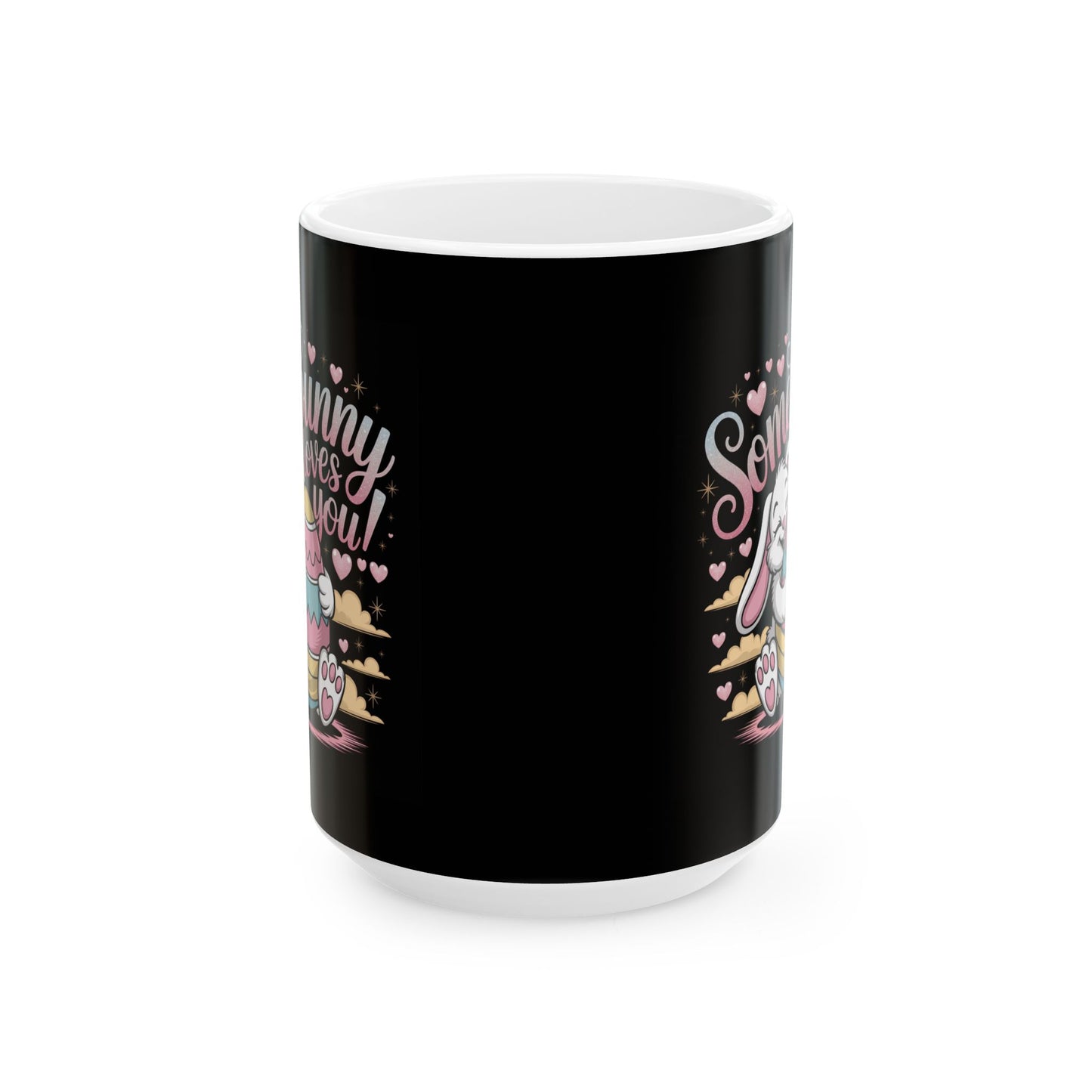 Easter Mug - Easter Bunny Somebunny Loves You Easter Cup Bunny Mug