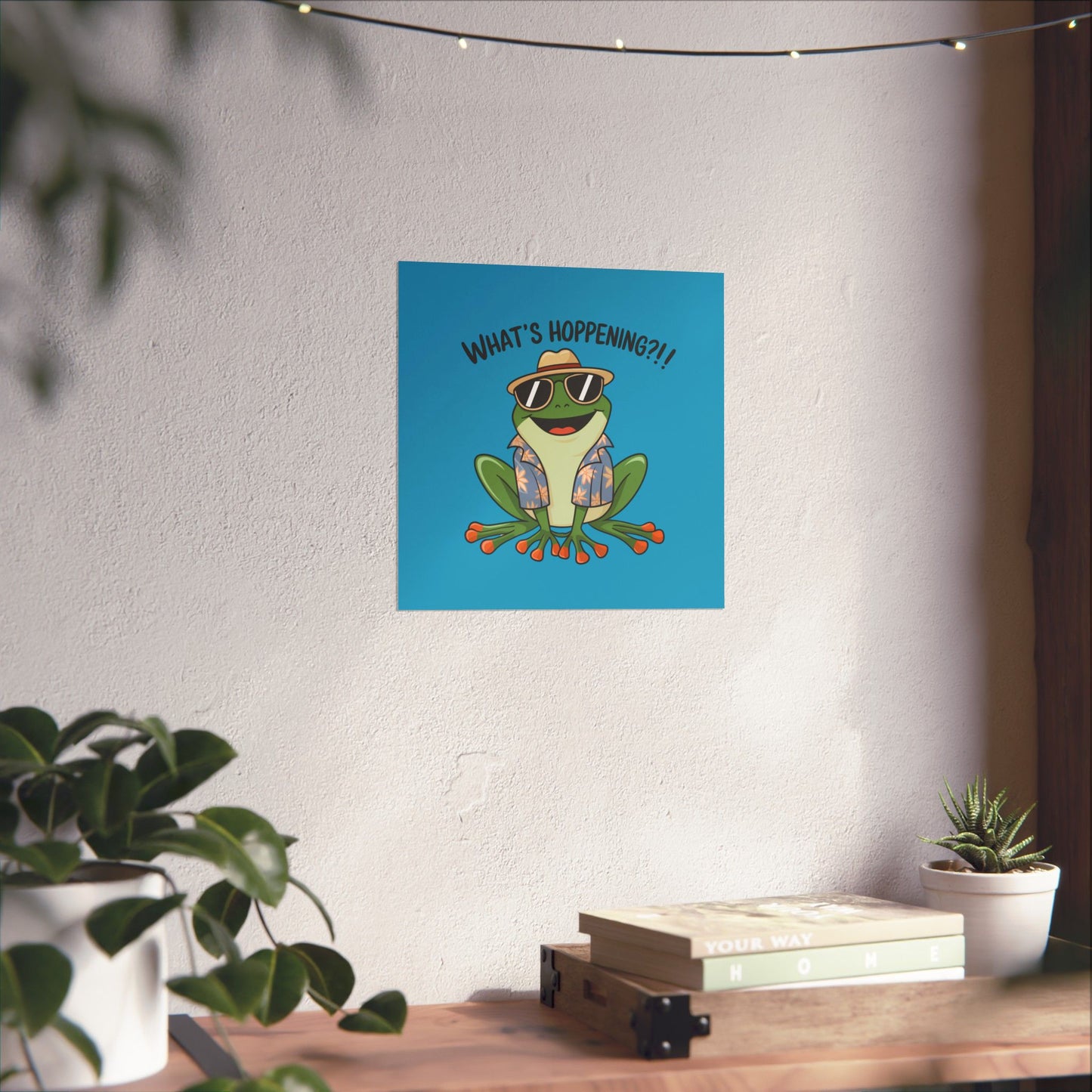 Vertical Poster - What's Hoppening Frog Pun