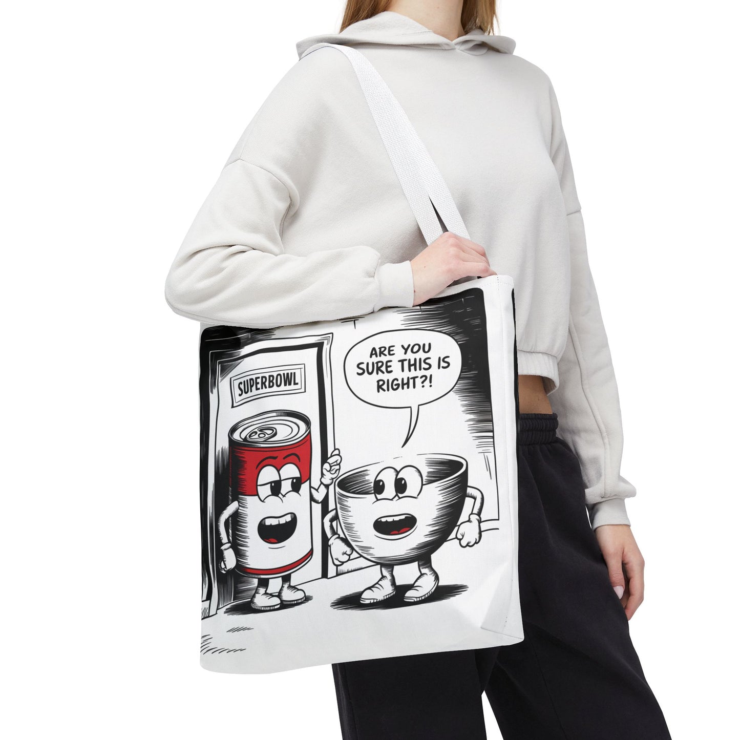 Tote Bag - Comic Superbowl Soup Design