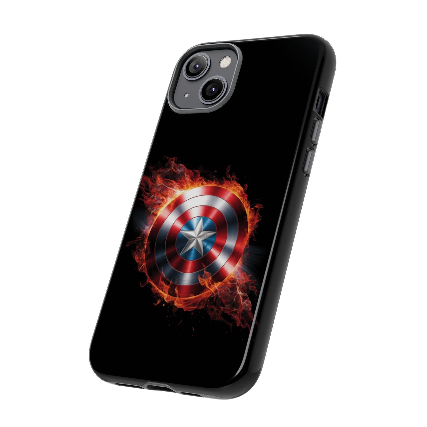 iPhone Case - Captain America Shield in Flames