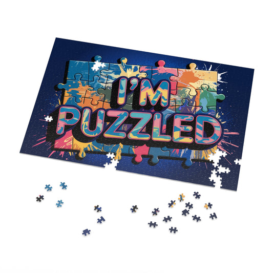 Jigsaw Puzzle: Colorful & Vibrant 1000-Piece Puzzle Saying 'I'm Puzzled'