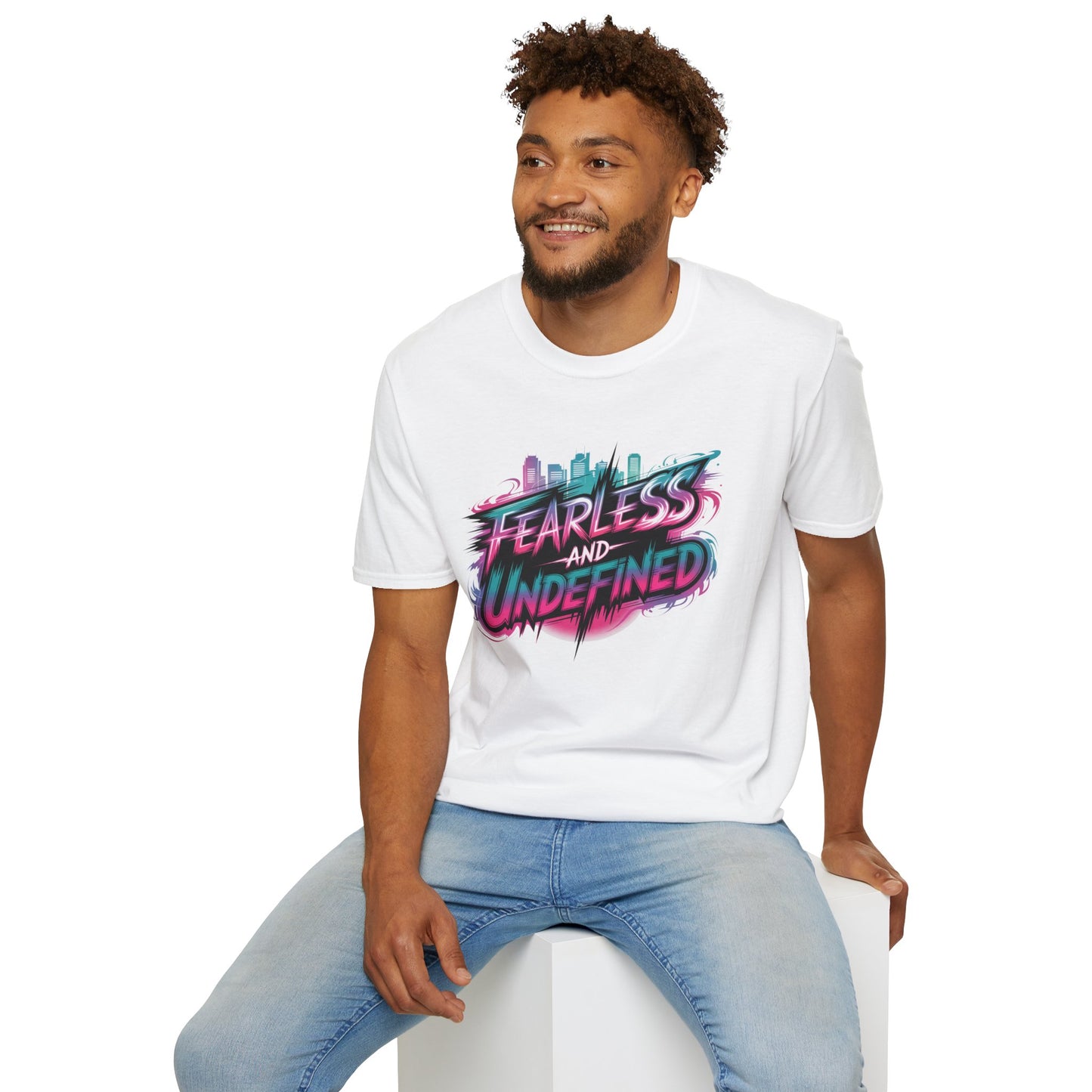 Fearless And Undefined T-Shirt, KPop Anime Inspired Shirt, Bold Motivational Tee, Neon Graphic Top, Empowering Streetwear For Fans And Dreamers