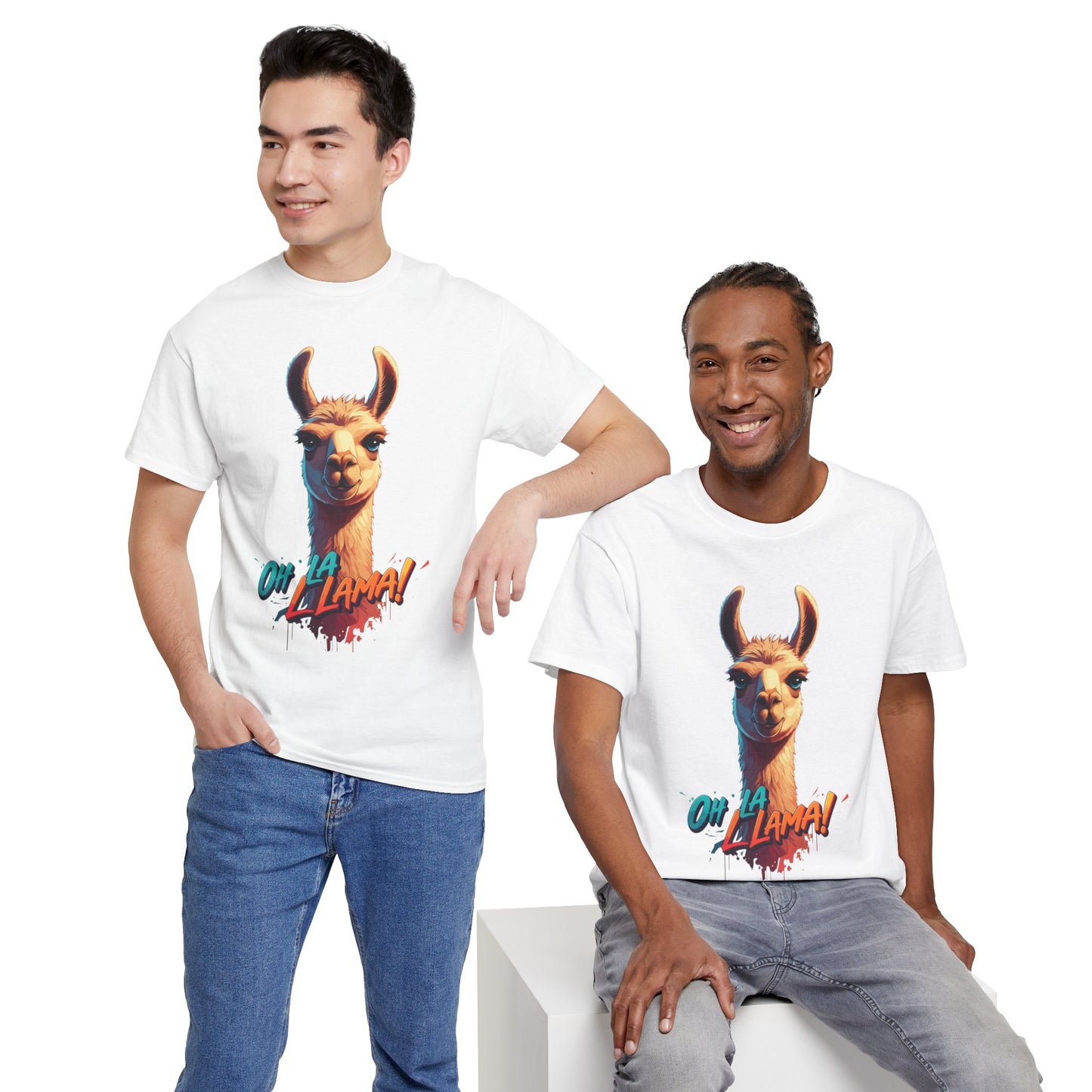 Oh la Llama Graphic Tee | Fun Llama T-Shirt, Cute Animal Lover Shirt, Llama Lover Gift, Quirky Party Tee, Trending Llama Fashion