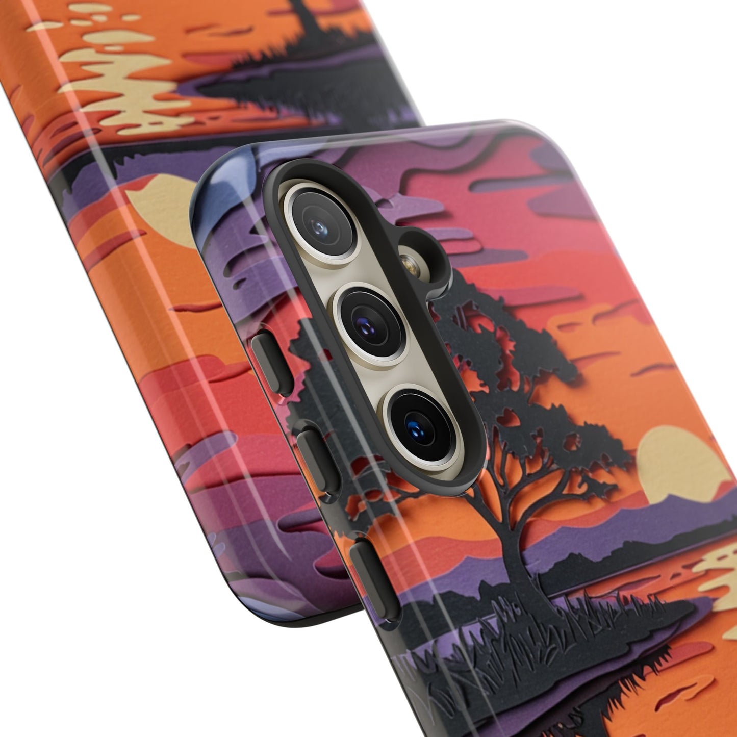 Samsung Galaxy Case - Colorful Paper Art Sunset