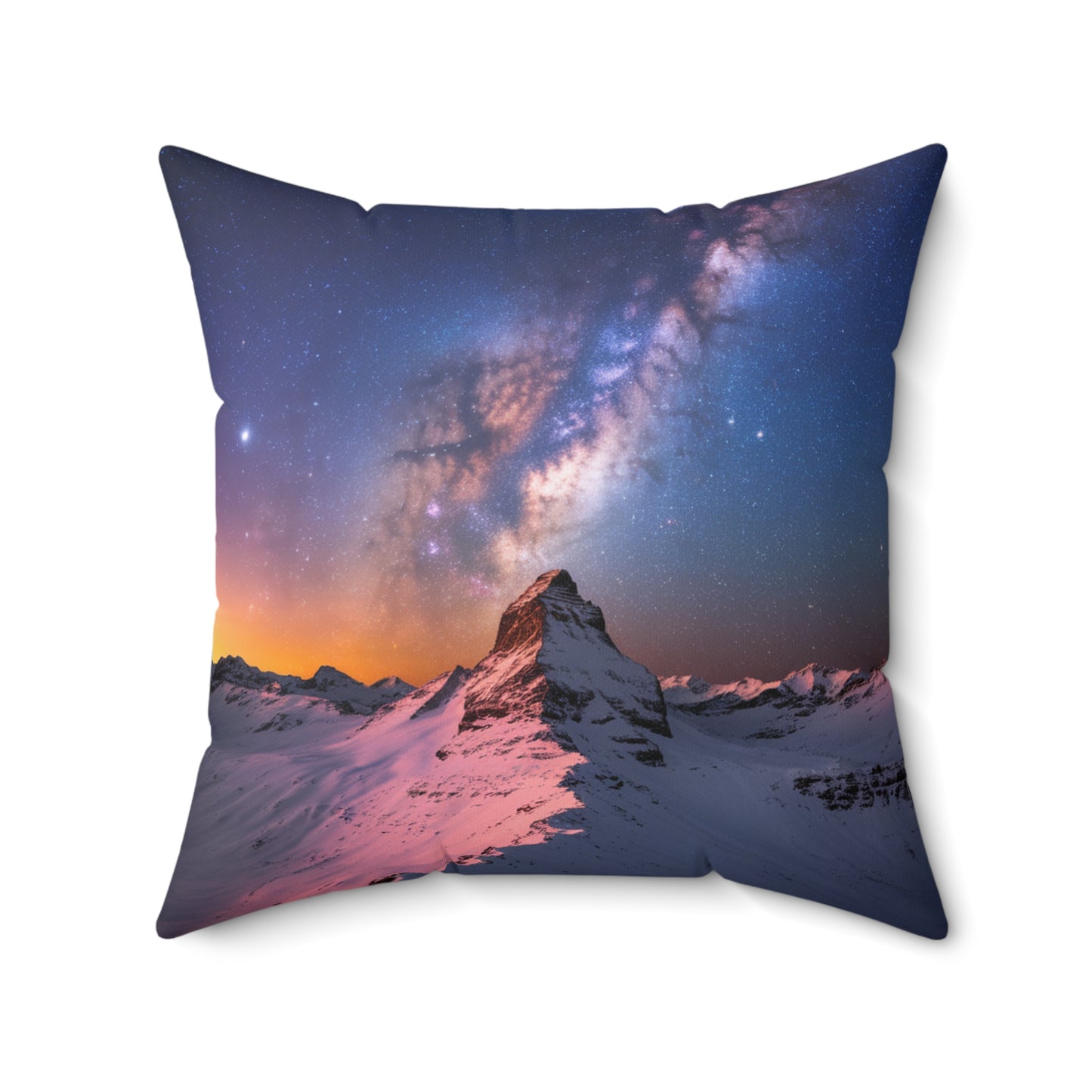 Mountain Galaxy Decorative Pillow - Cozy Home Accent for Stargazers