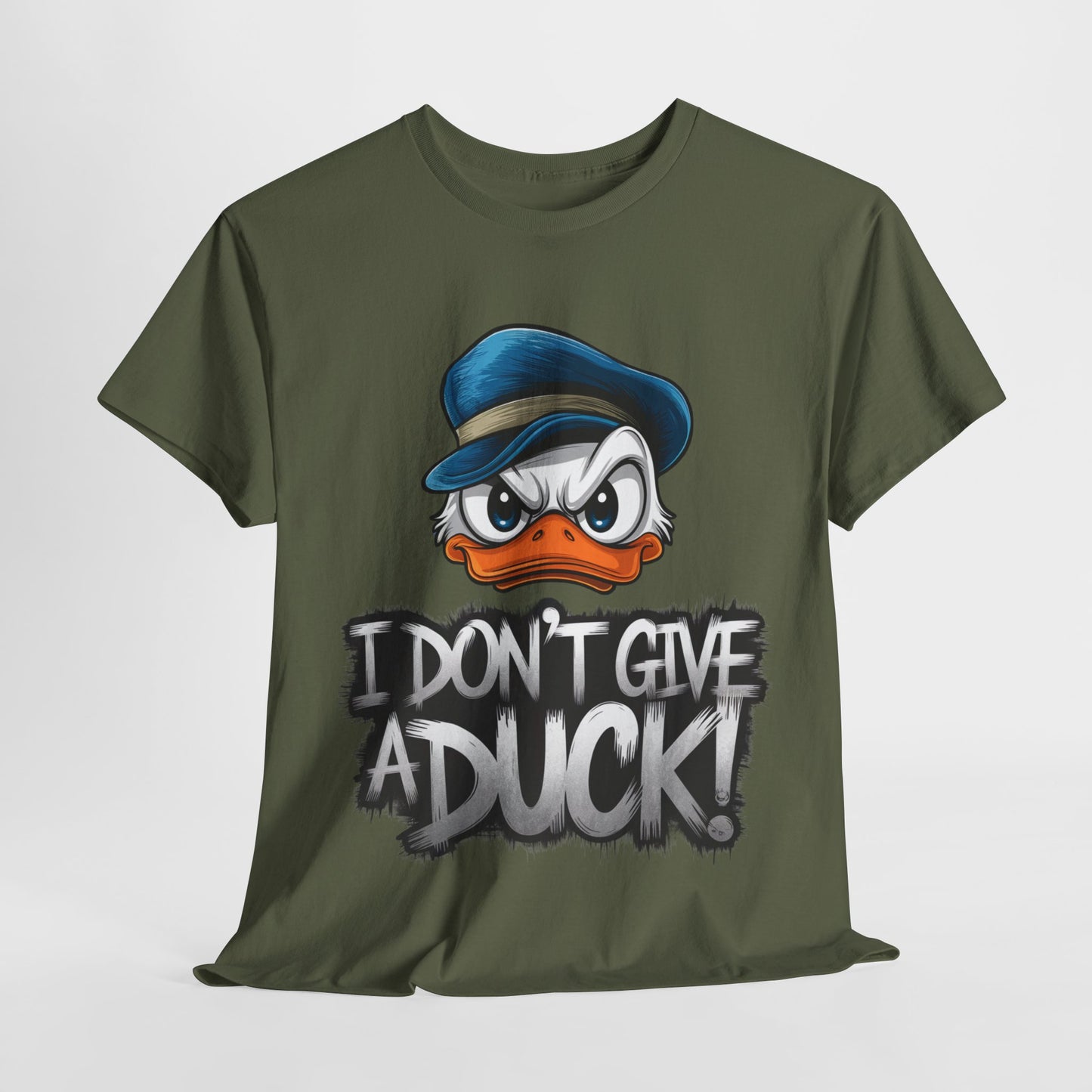 I Don’t Give a Duck Shirt – Funny Grumpy Duck Tee – Sarcastic Animal Graphic Shirt – Unisex Gift for Duck Lovers & Meme Fans