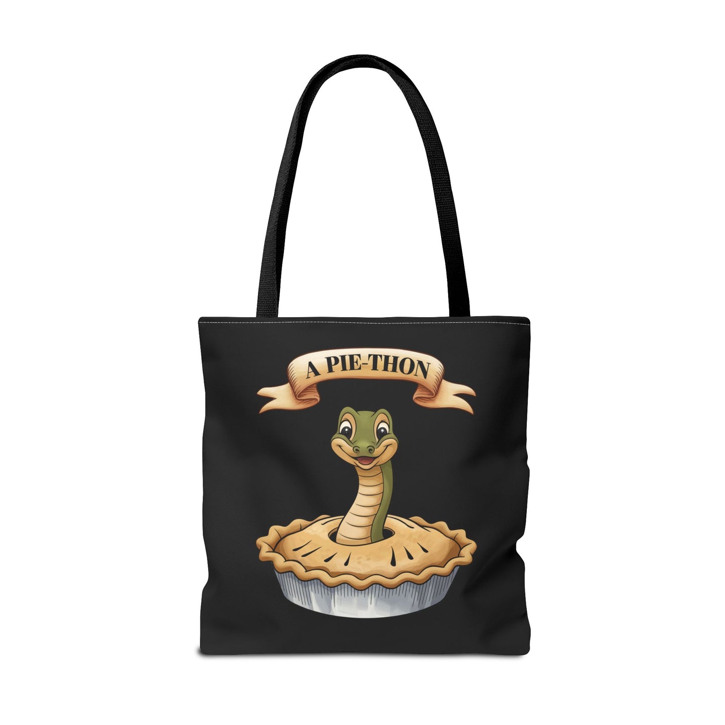 Funny Tote Bag with Snake Joke - Pie-Thon