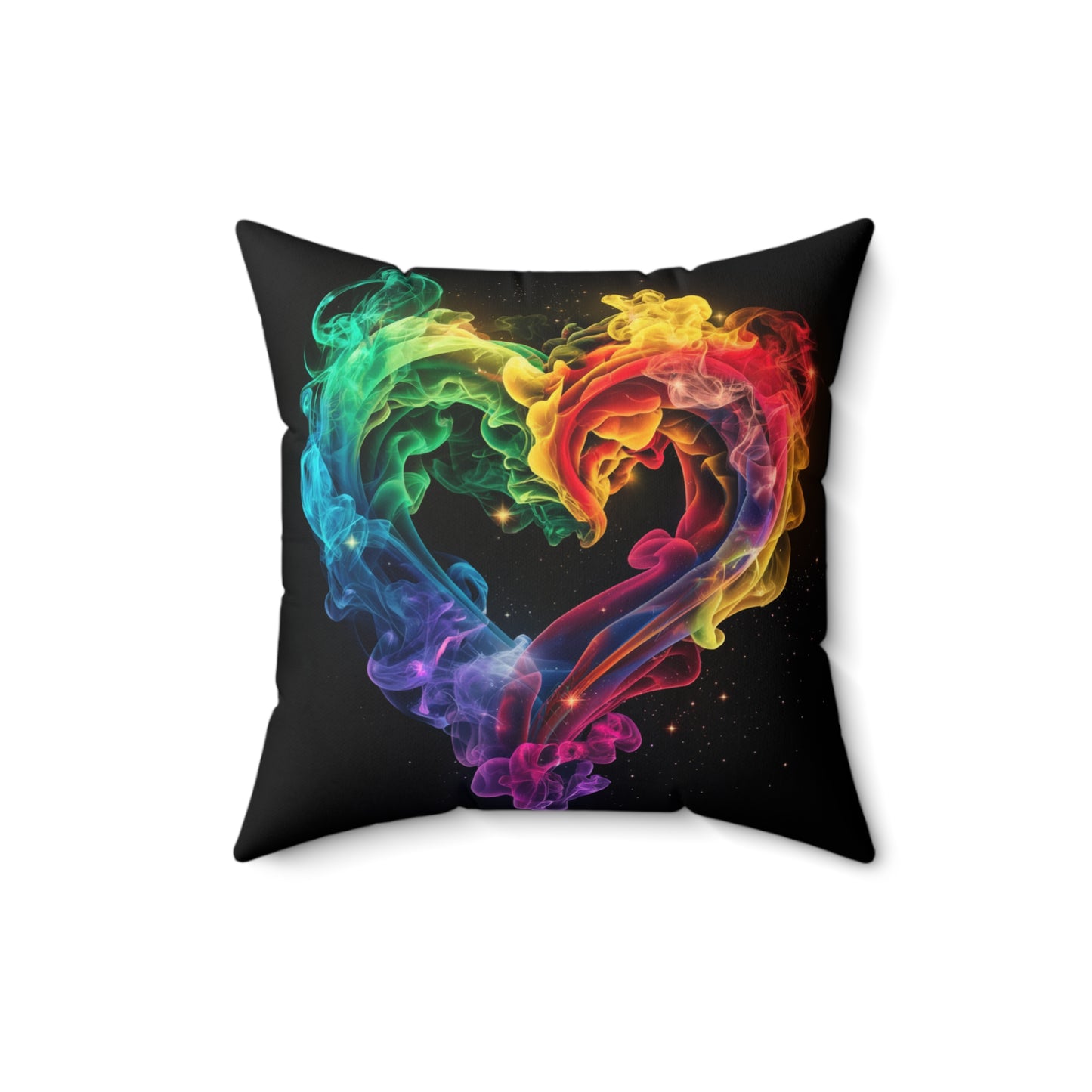 Colorful Smoke Heart Pillow