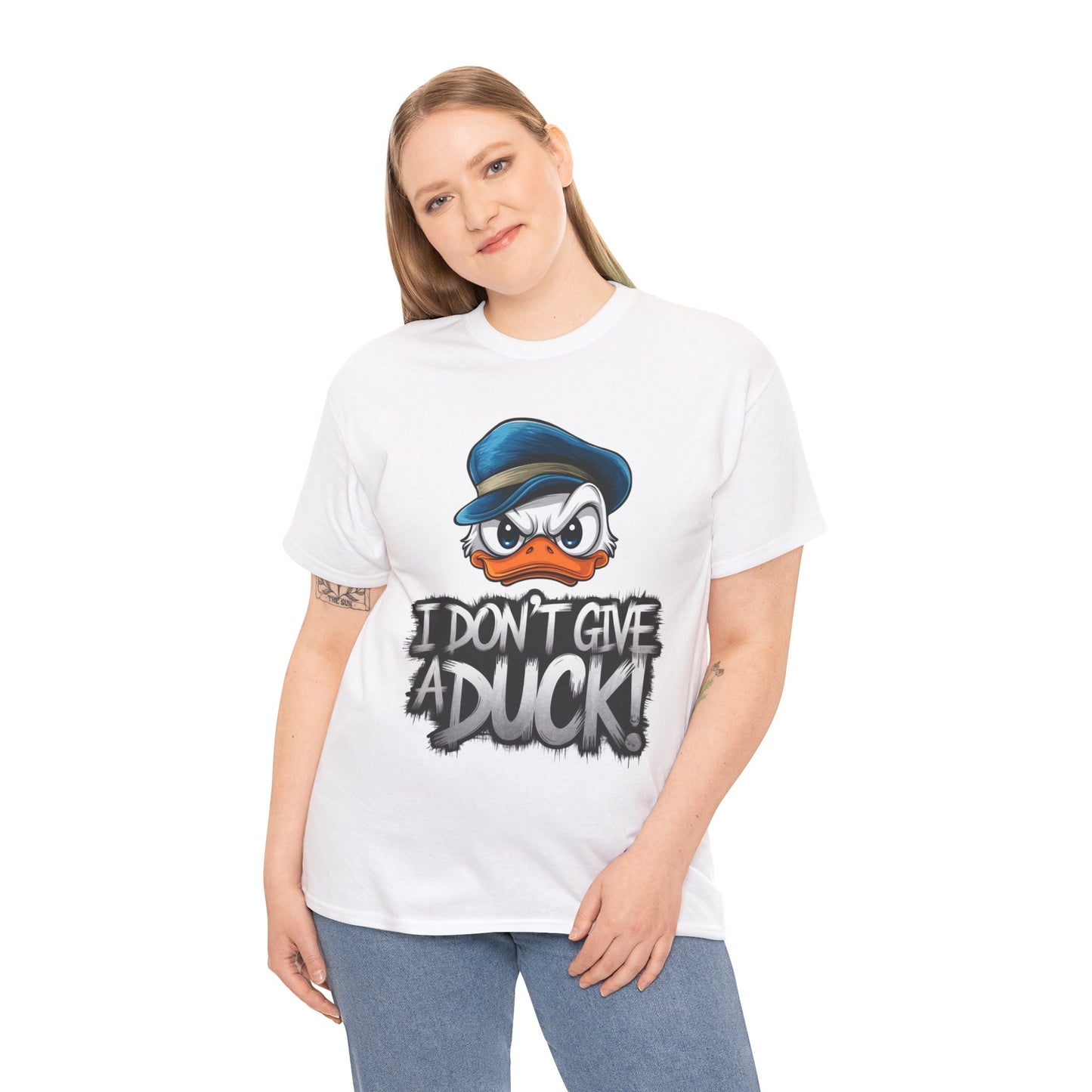 I Don’t Give a Duck Shirt – Funny Grumpy Duck Tee – Sarcastic Animal Graphic Shirt – Unisex Gift for Duck Lovers & Meme Fans